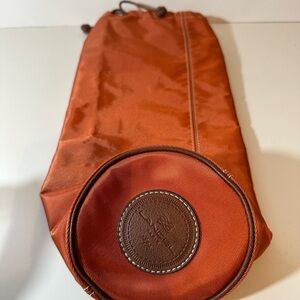 Lancel Paris wine bag canvas and leather Whiskey Carrier, Gift Bag